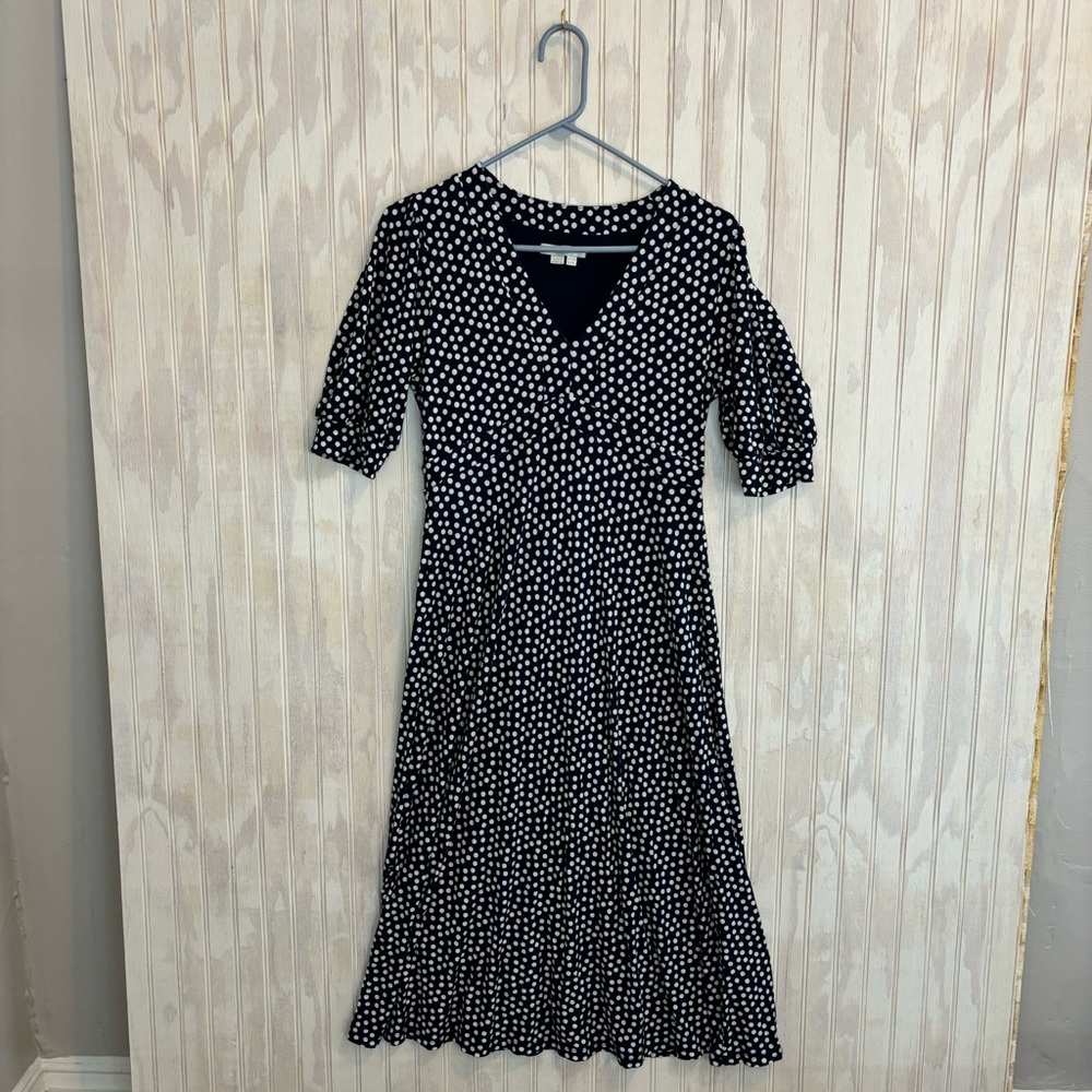 Boden Navy & White Dress 8